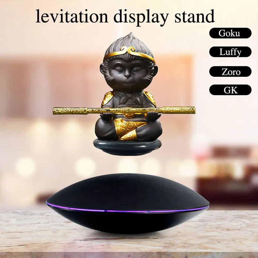Magnetic Levitation Rotating Display Stand Black Flying Saucer Advertising Decoration Stand Touch Switch Display