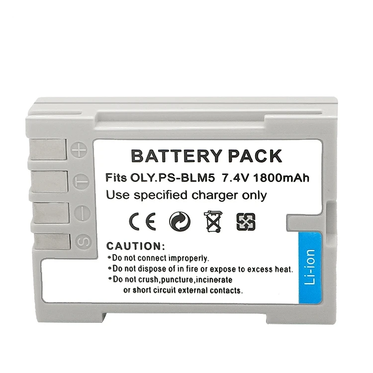7.6V 1600mAh Digital Battery PS-BLN1 BLN-1 BLN1 for OLYMPUS OM-D E-M1 EM-1 E-M5 PEN E-P5 HLD-6 full decoding