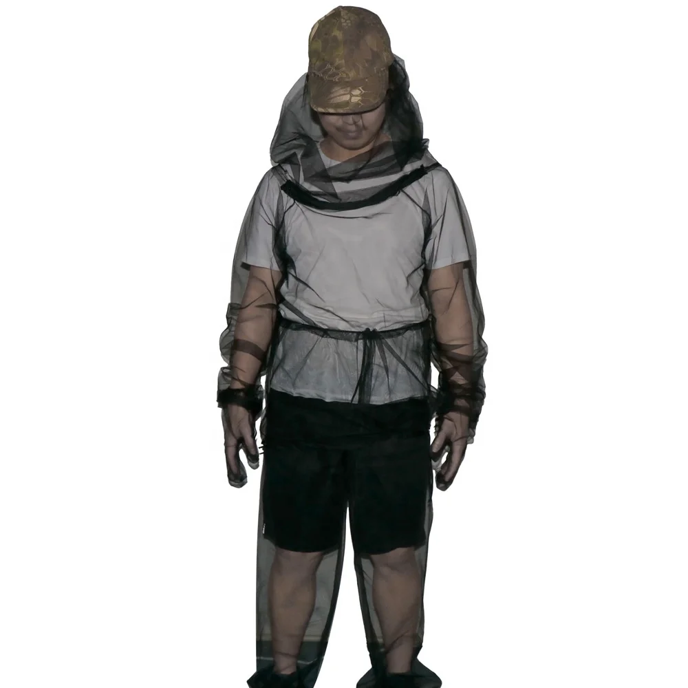 Outdoor Mosquito Net Anti-Mosquito Suit Bee Proof Clothes with Coat Gloves Pants for Camping Cycling Fishing Hiking