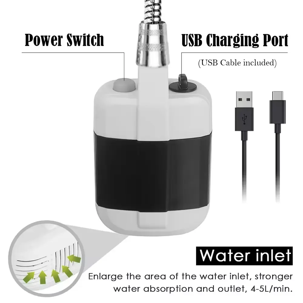 Camping Shower Outdoor Instantaneous Electric Water Heater Bathroom Shower Set Instantaneous Electric Water Heater Shower Faucet