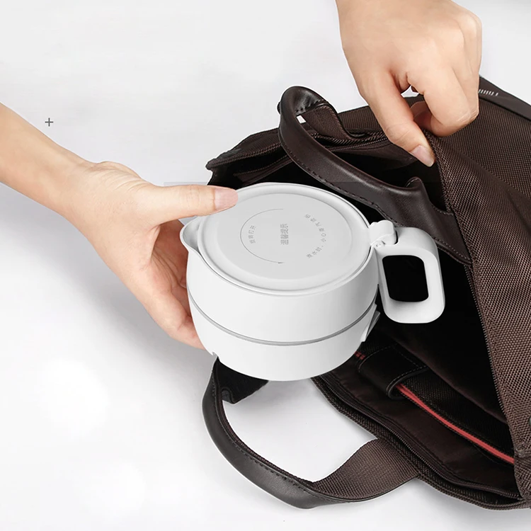 Foldable Protable Button Electric Cooker Pot With Converter Support 110V - 220V Voltage Good For Outdoor Traveling