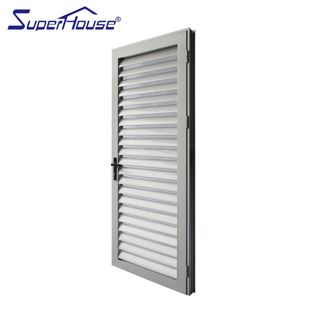 AS 2047 NFRC Standard Aluminum Louver  Hinged Door