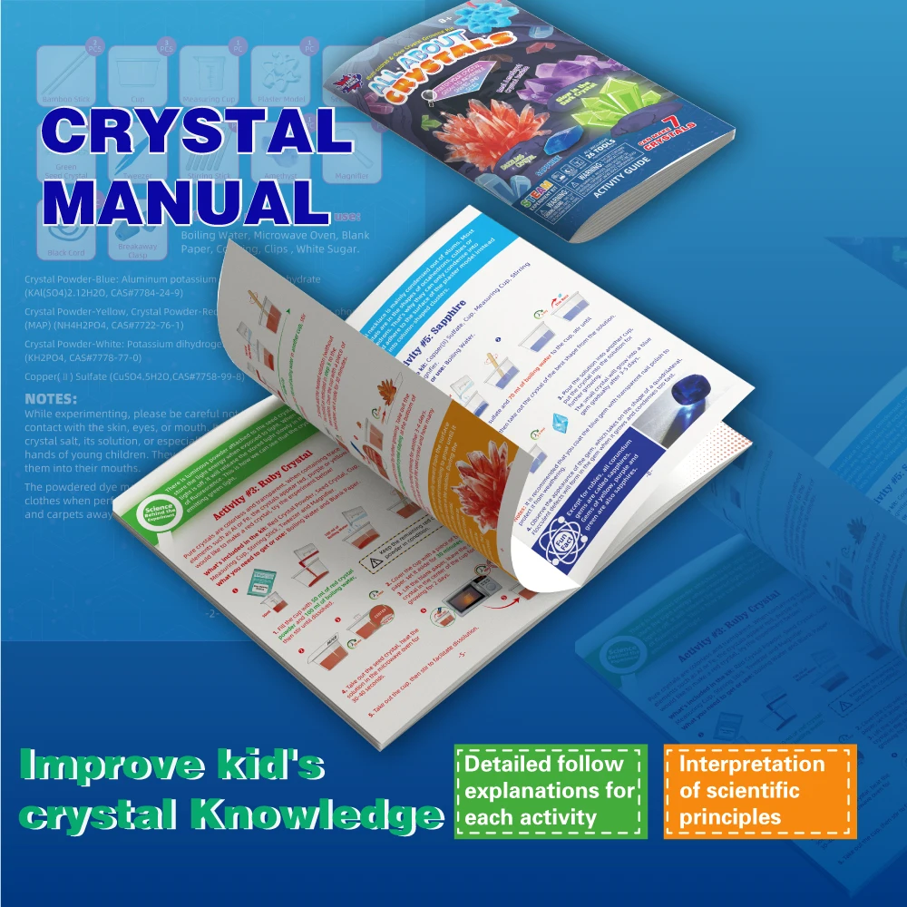 DIY STEM Educational  Toys for Kids Chemistry Toys for Kids Gifts Ages 8-14 Year Old Crystal Science Kit for Kids