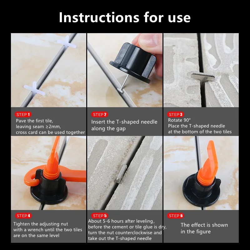 Factory wholesale Tiling tools accessories plastic mould reusable tile leveler