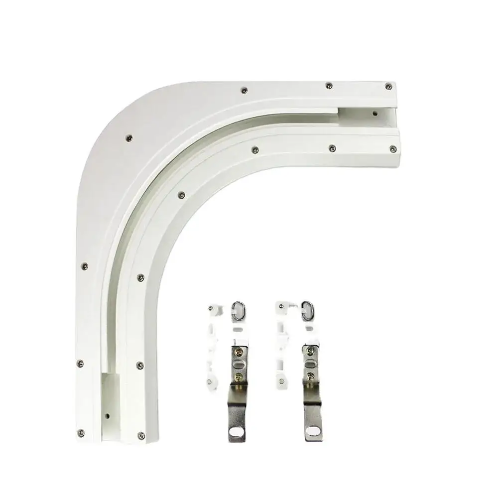 Curtain Track Set for Corner Windows 90/135 Degree Slide Curtain Rail Electric for Living Room ARC Design for Comfortable Use