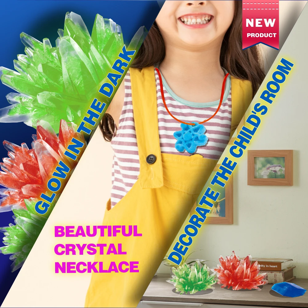 DIY STEM Educational  Toys for Kids Chemistry Toys for Kids Gifts Ages 8-14 Year Old Crystal Science Kit for Kids