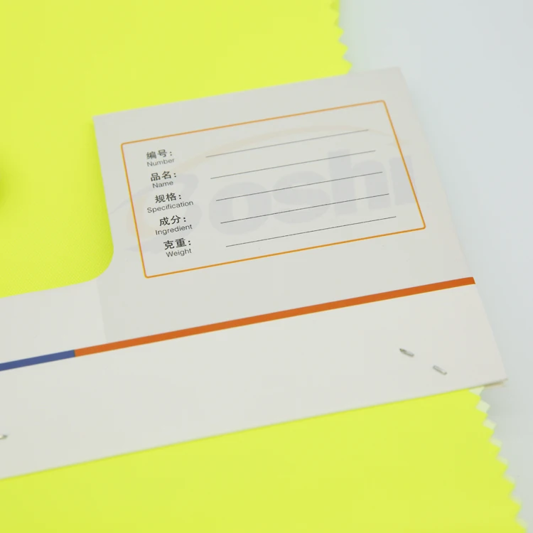 Fluorescent yellow orange 300D 100 polyester waterproof PU coated fabric