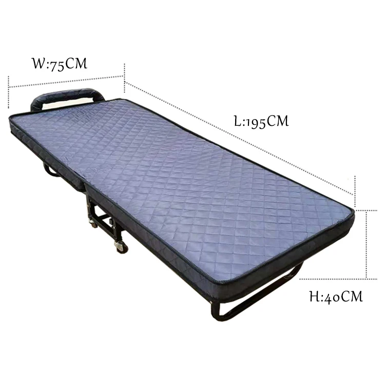 Hotel simple single double portable folding bed china folded bed modern with mattress