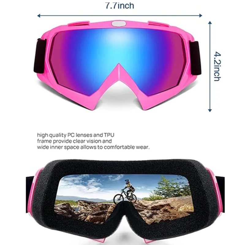 60 Colors Motorcycle Helmet Goggles ATV Motocross Riding Cycling Sunglasses Windproof Anti Sand Off-road Universal Glasses