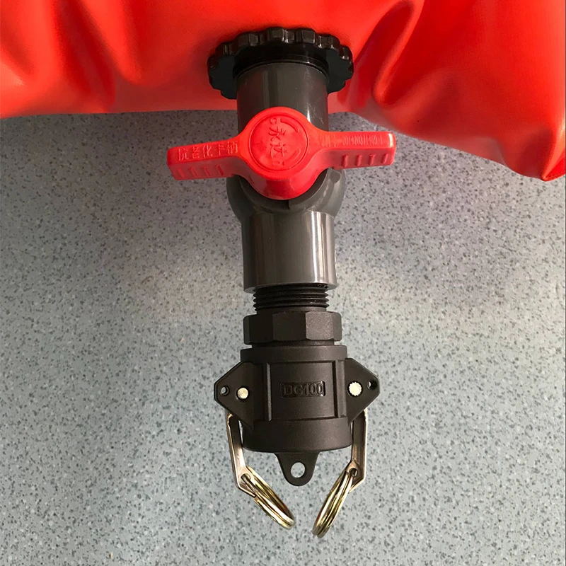 Outdoor portable 0.7mm PVC rectangular water storage tank with drain valve Custom emergency small capacity folding water bag