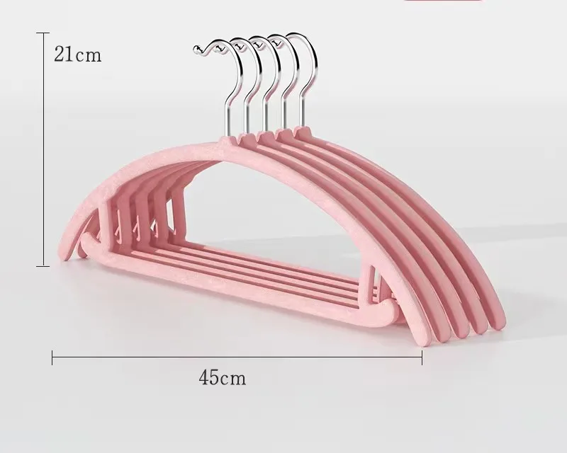 Hot-selling Wholesale Premium Velvet Hangers NCircular Arc Without Wrinkles on-Slip Suit Clothes Black Velvet Hangers Adult