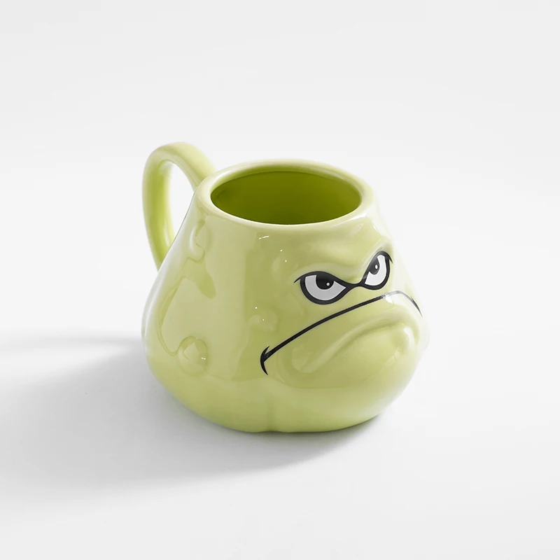 Funny gourd ceramic cup holiday gift green mug family decoration small ceramic mug  for kids