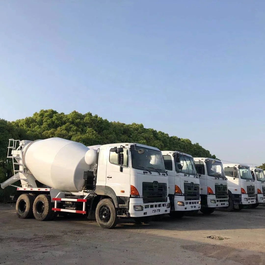 Second hand 10m3 8 cubic meter hino 700 6x4 concrete mixer truck for sale The practical helper for economic projects