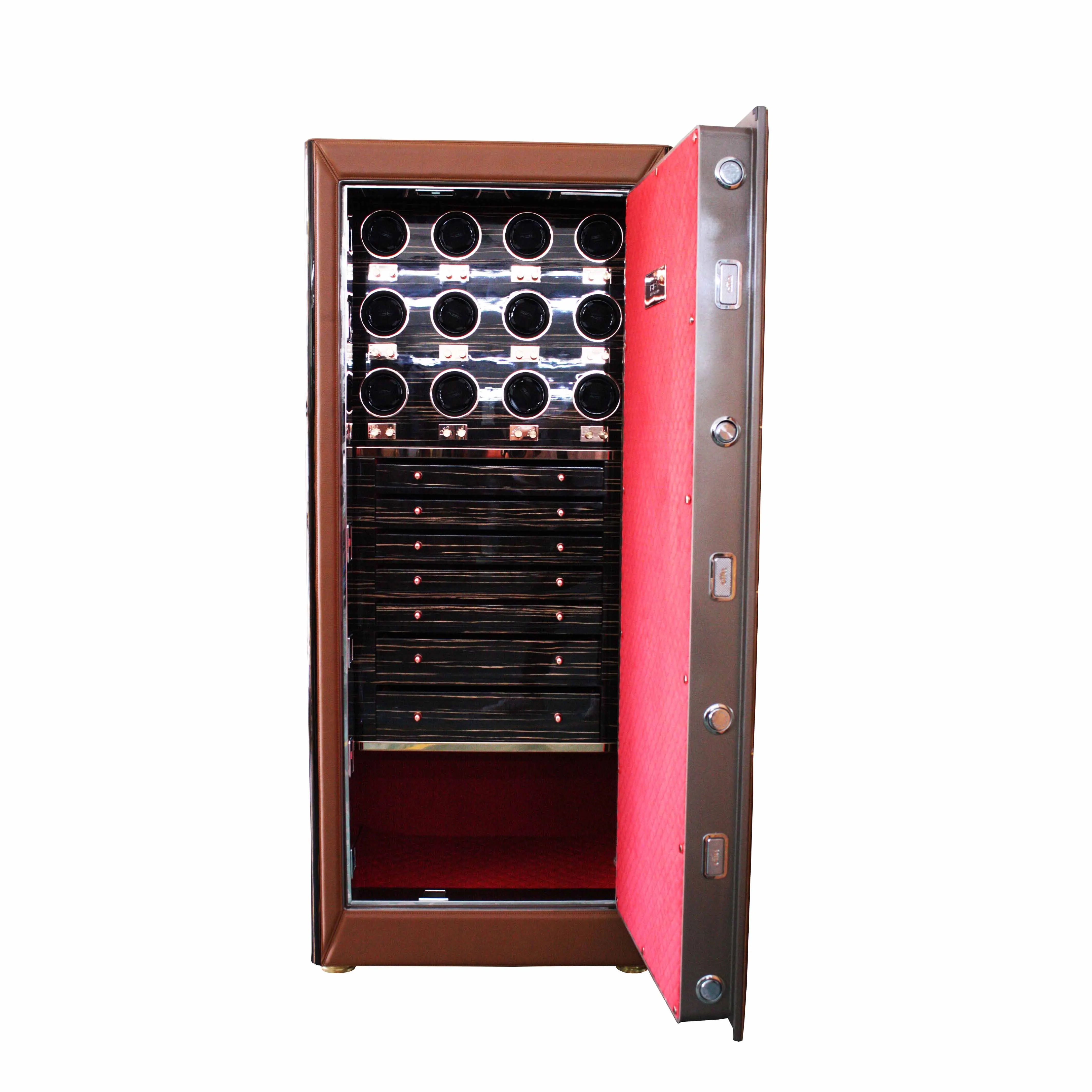 Smart Fingerprint Lock For Home Hotel Security Luxurious Safes Genuine leather safety box FOR WATCHES