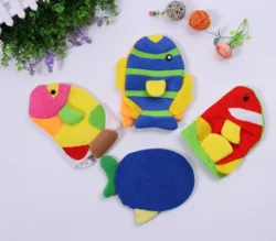 Cartoon Bath Gloves Rabbit Monkey Frog Duck Scrub Bath Towel Beauty Children bath gloves