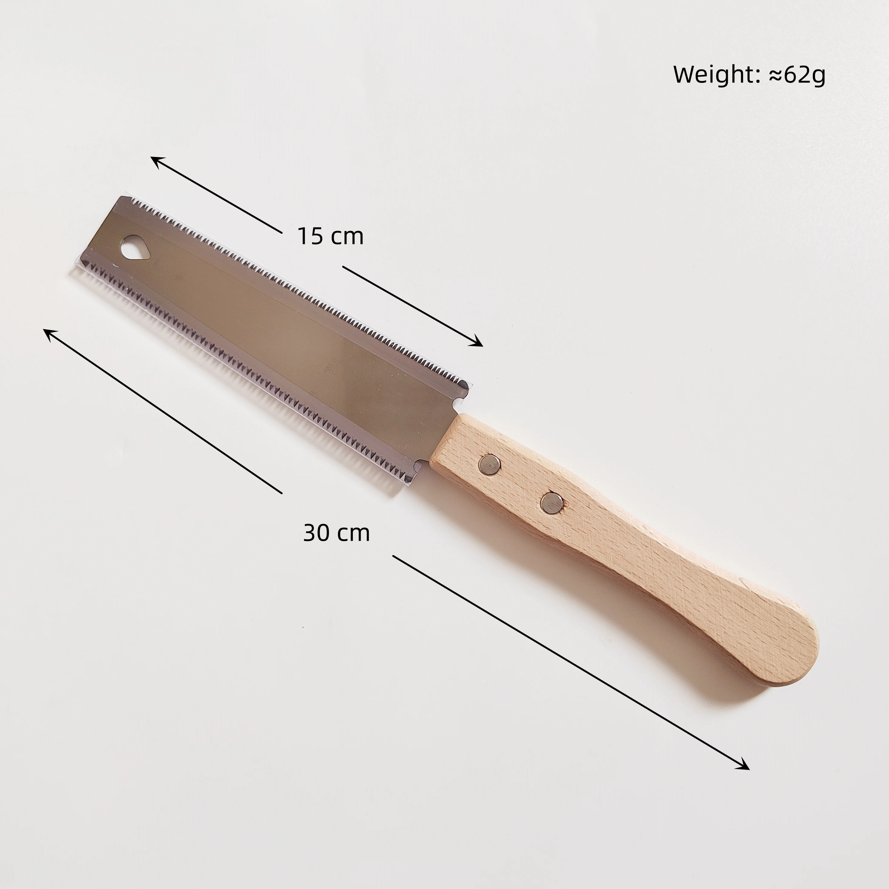 Double Edged Saw Cross Cut Rip Cut Japanese Style Hand Saw Pull Saw for Flexible Woodworking Cutting Hard Wood and Soft Wood