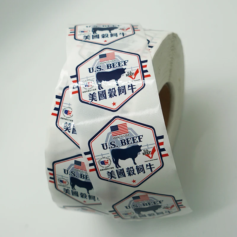 hot sale high quality food sticker label custom labels plastic label