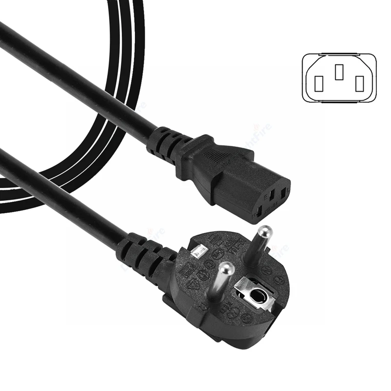 Дешевый штекер 16A 230V ~ EU типа F с разъемом C13 шнур питания для обогревателя духовки компьютера