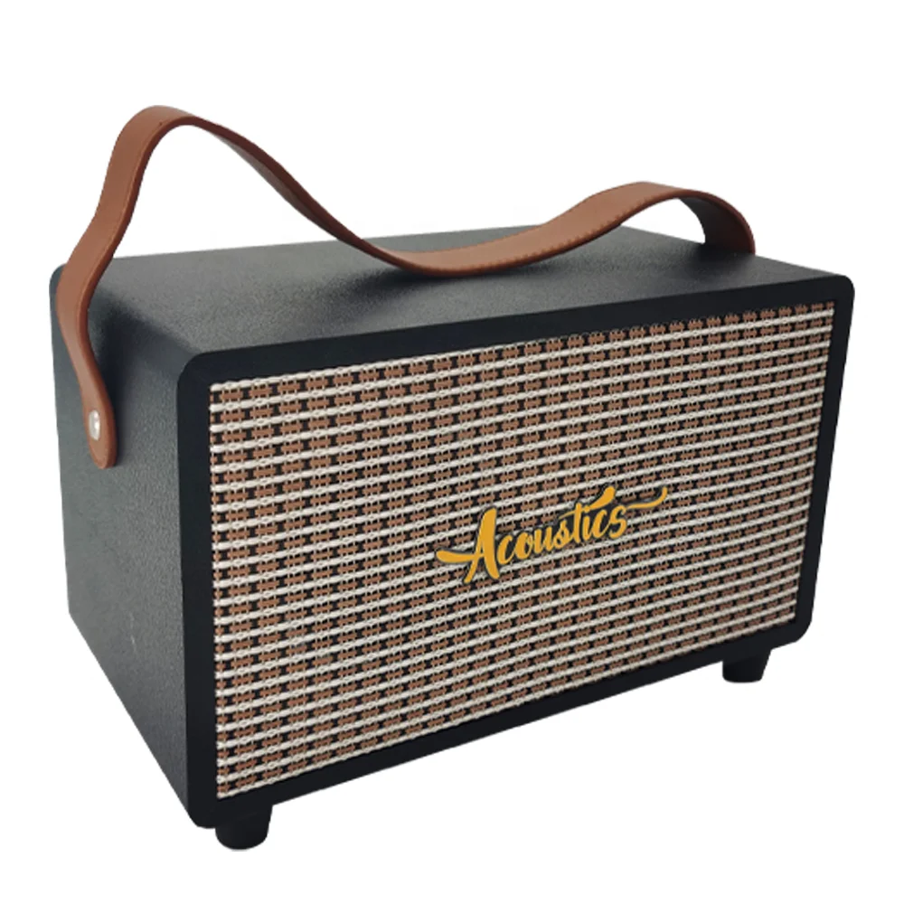 2021 top selling fashion outdoor BT wireless speaker High texture classic wood grain design enjoy music without distance speaker