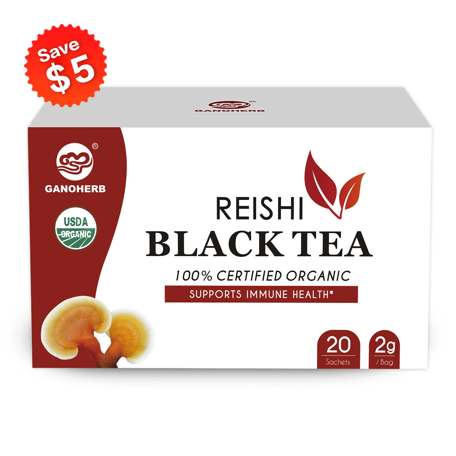 China OEM Organic Chinese Health Ganoderma Lucidum Lingzhi herbal black Tea wholesale price