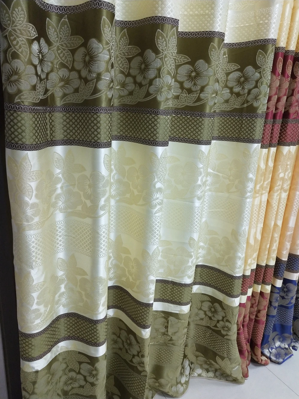 Small Moq Economical Jacquard 100% Polyester Stretch Fabric For Curtain