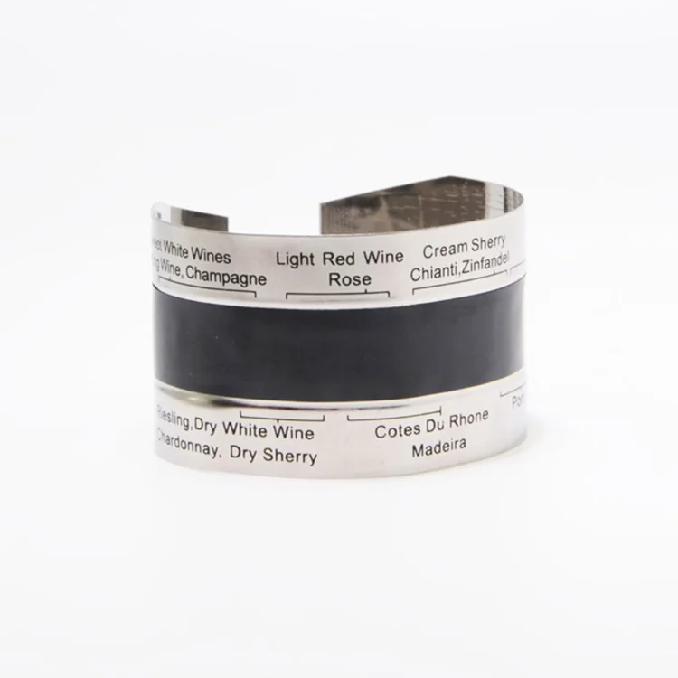 Temperature Sensor Bracelet LCD Display Instant Readout Digital Wine Bottle Thermometer For Wine Champagne Whisky