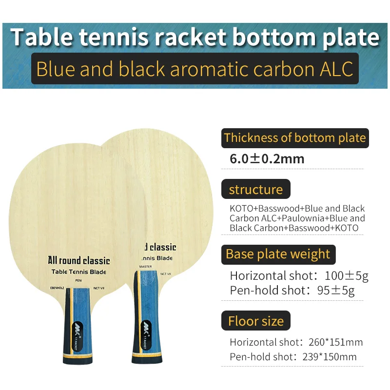 
Table Tennis Pure Wood Plus 5 Player Professional Pingpong Racket Cheap Table Tennis Blade Rubber Pimples In Grip Means Straig 