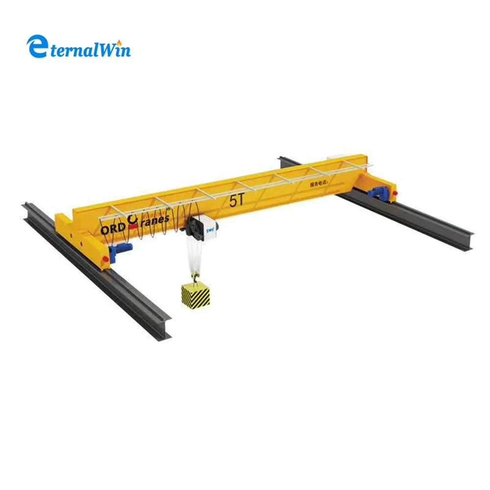 Overhead crane 5 ton single girder beam electric overhead  crane  price