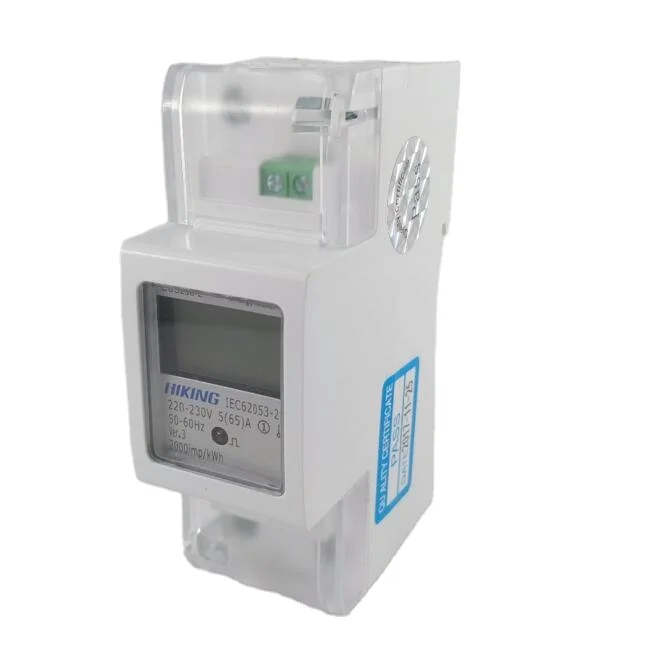 5 (65) 220V 230 V-регулируемым приводом 50Гц 60Гц DDS238-2 однофазный din-рейку кВтч Ватт-час на din-рейку ЖК-дисплей счетчик энергии