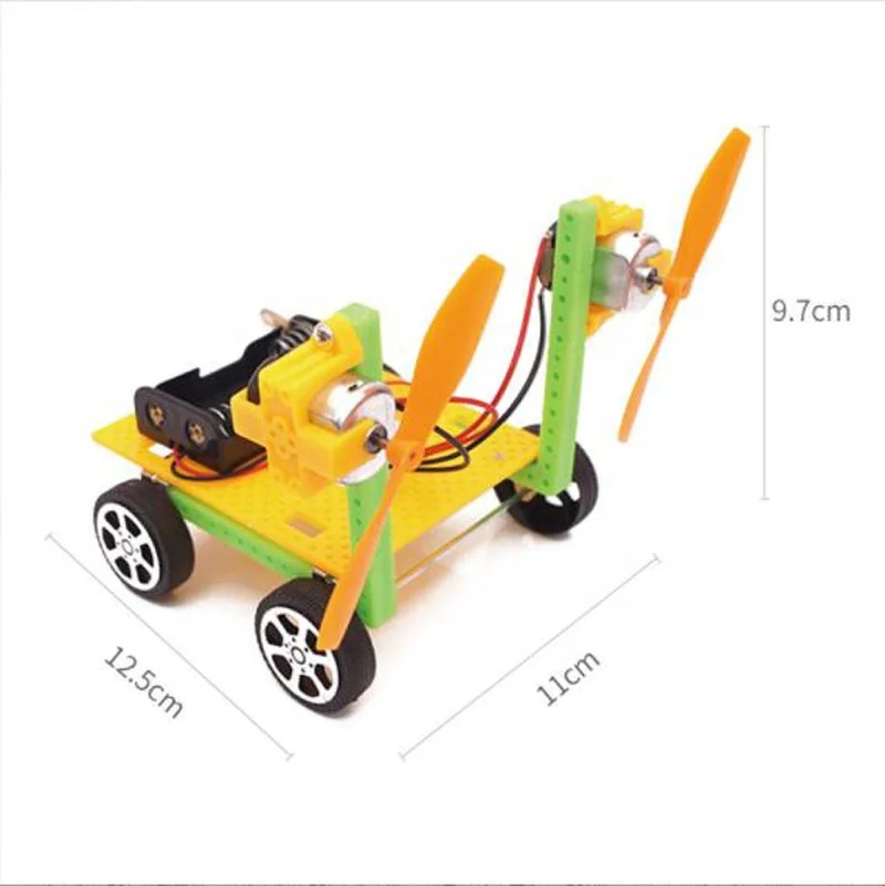 Wind Power Car DIY Electronic Kit Technology Science Toys Baby Child Educational Wind-powered Intellectual Auto Motor STEM Robot