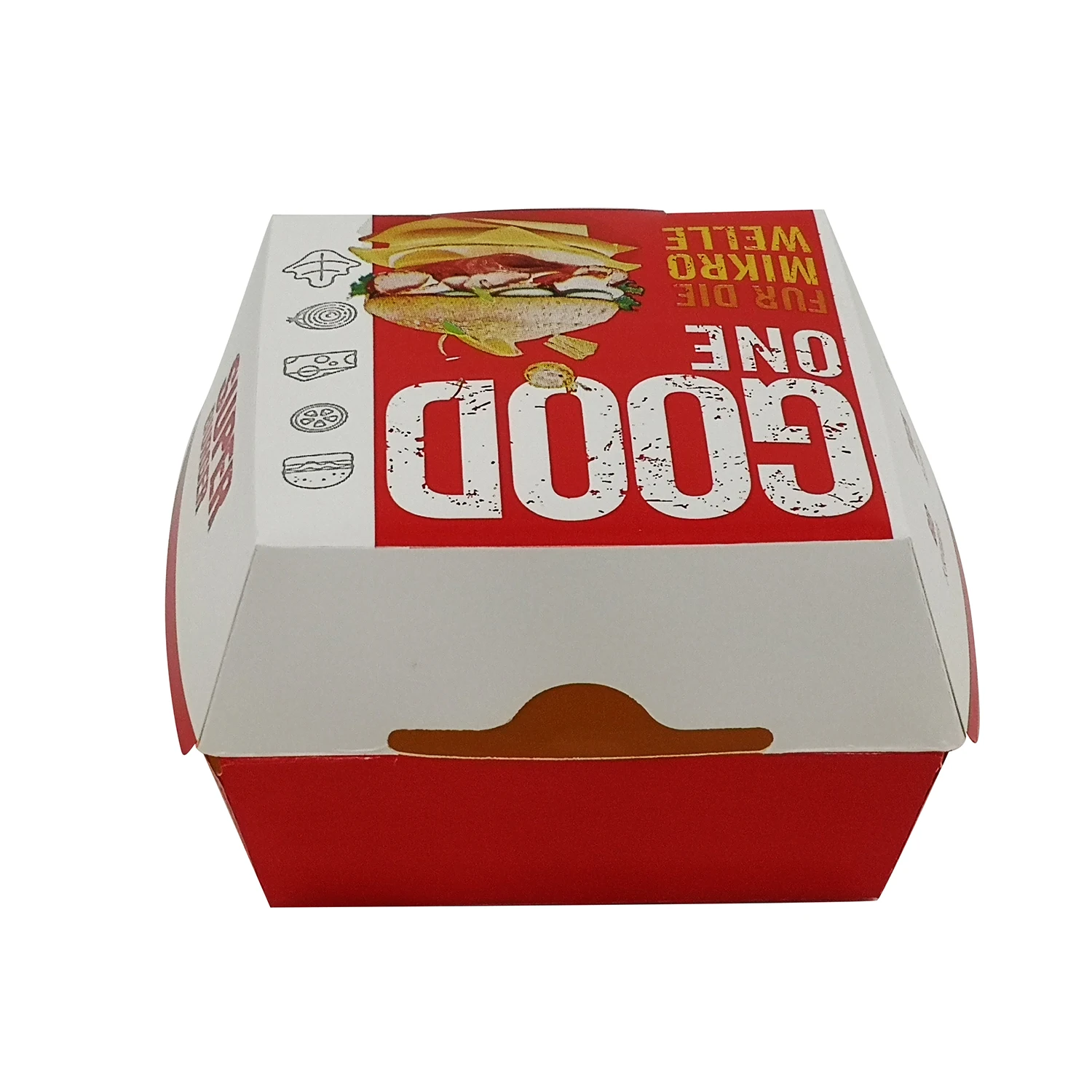 Custom French Fries Fast Food Packaging Takeaway Food Burger Box Packaging Custom Wings Fried Chicken Packaging Box