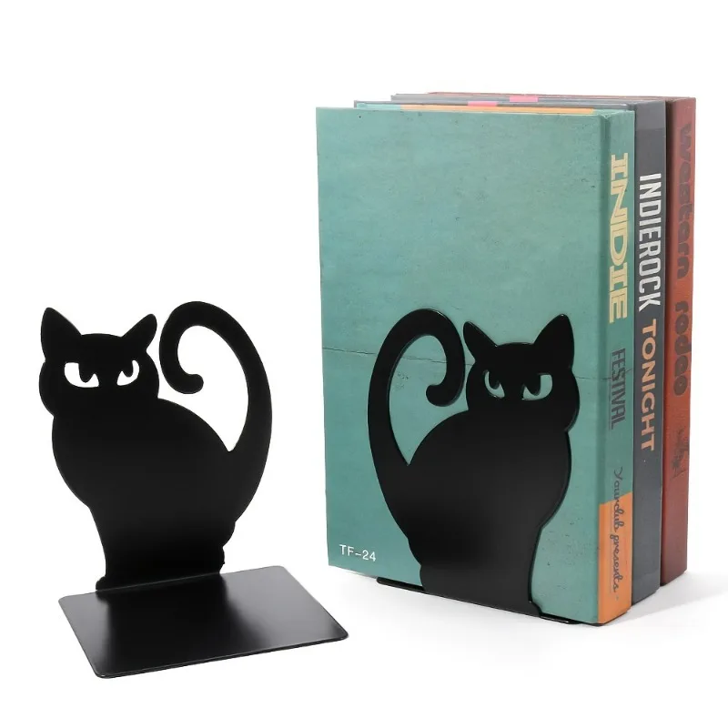 Promotional Cat Decorative Bookends Metal Bookshelves Fashion-accessory Gifts Home Decor