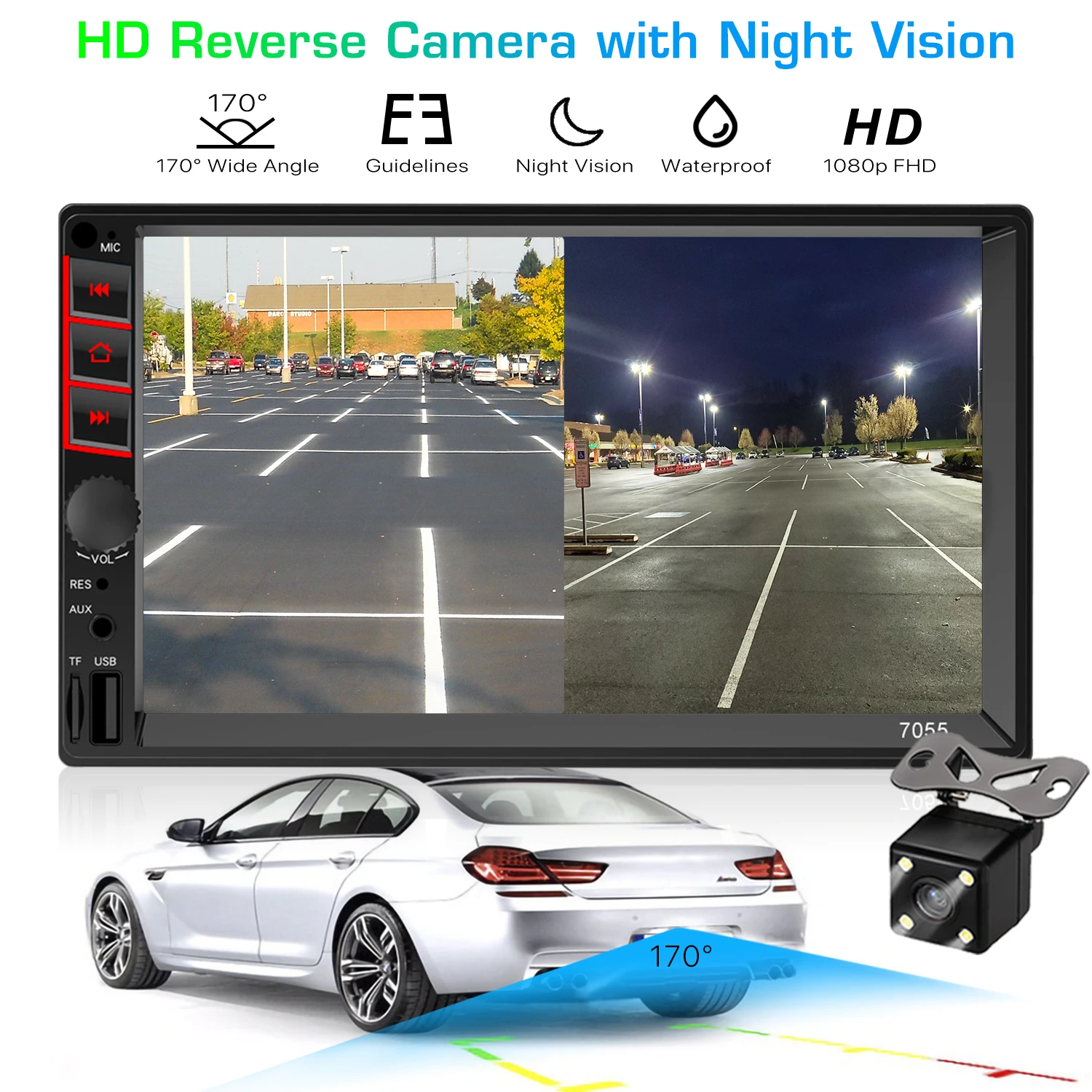 7055 2Din Универсальное автомобильное радио Mirrorlink 2din 7 дюймов Автомобильный стерео сенсорный экран авто MP5 с FM USB