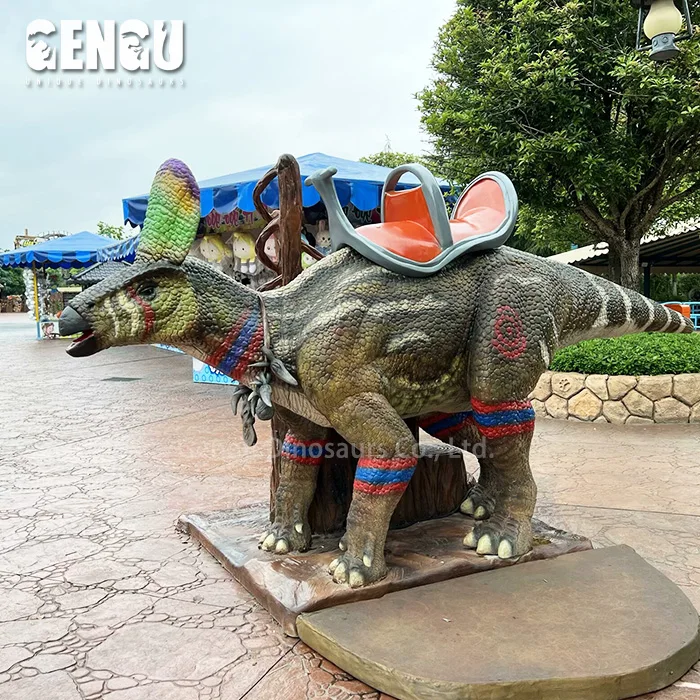 Fixed Dinosaur Riding Model Animated Dino Stute mechanical Dinosaur Ride For Kids