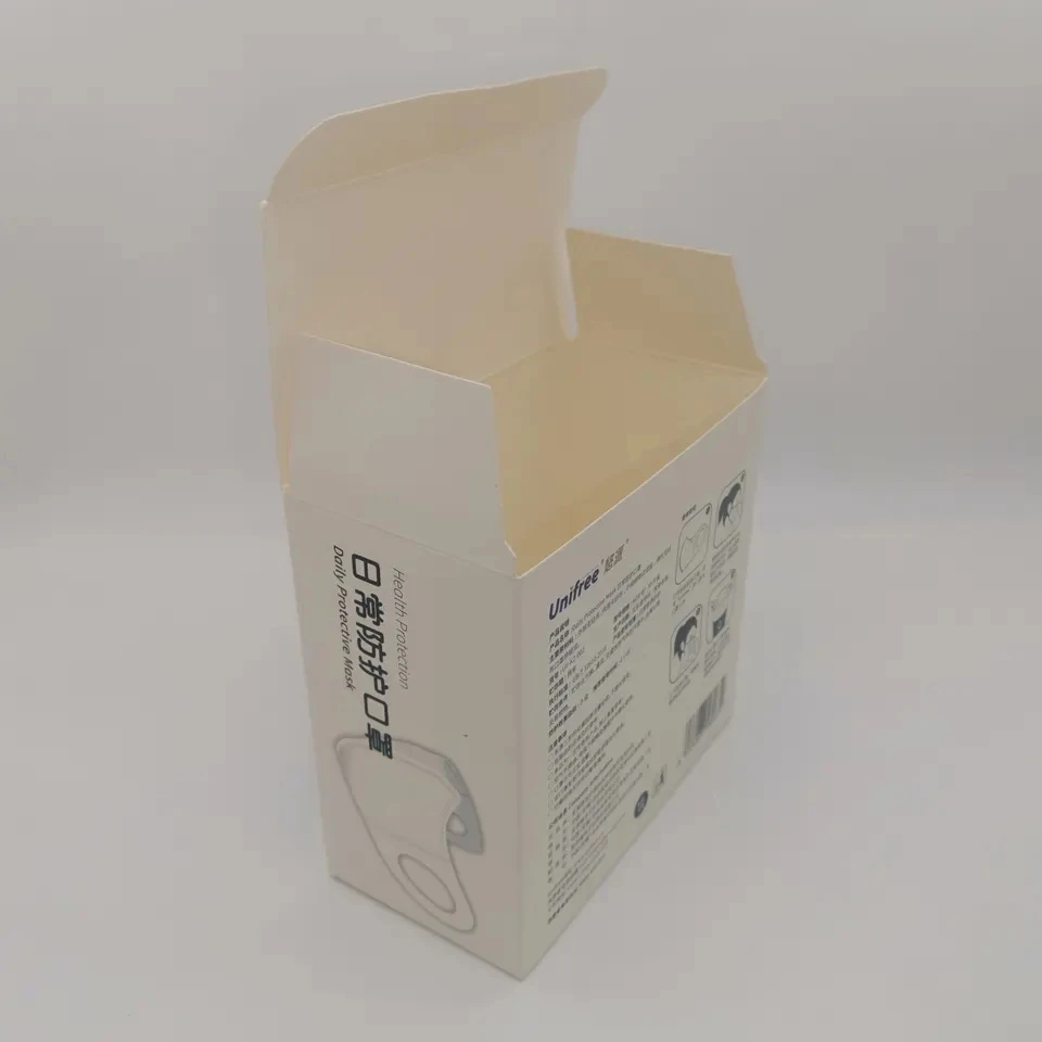 Recycled Surgical Mask Environmental Custom Folding Packaging Paper corrugated shipping Boxes