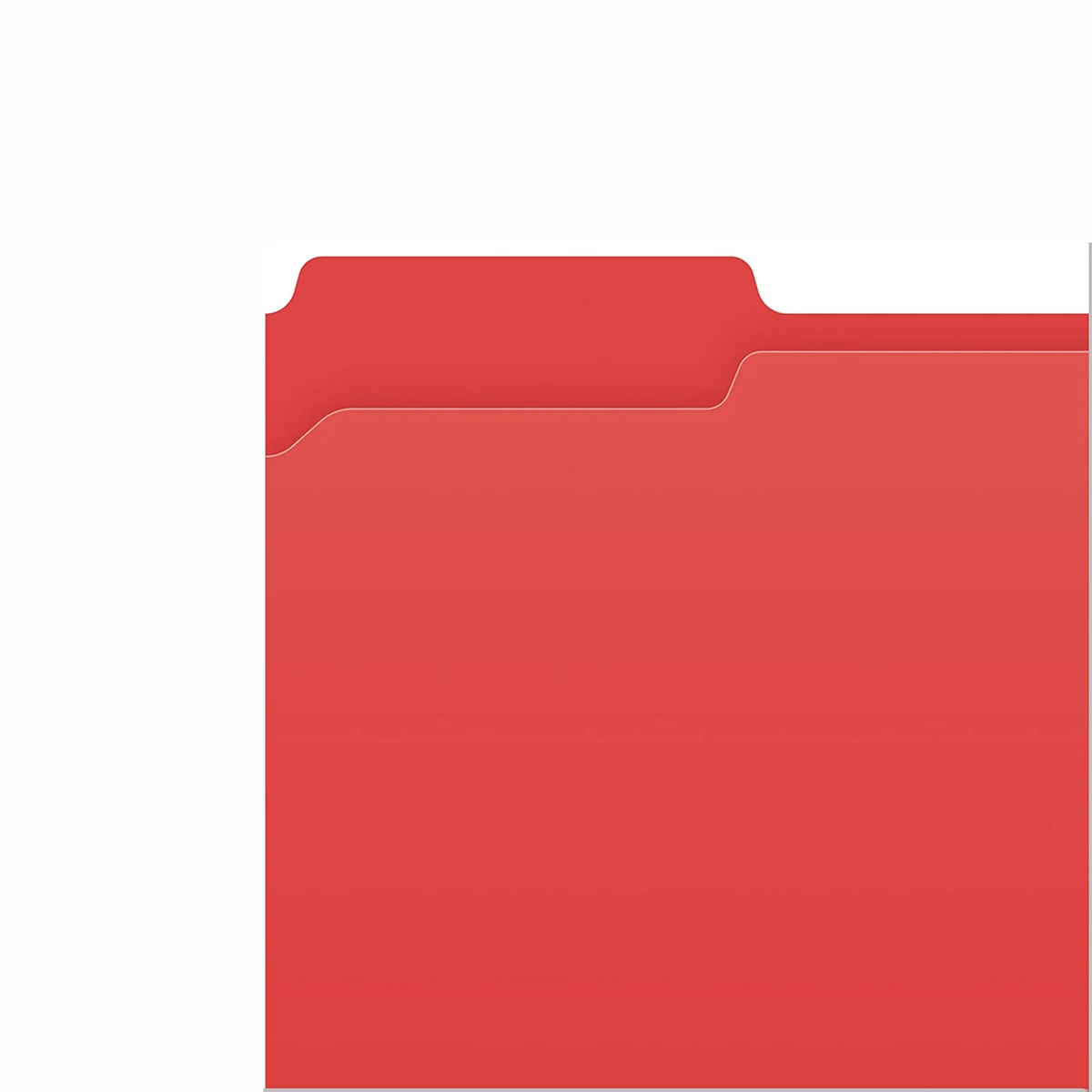 TCS 100pcs/ Box New Arrived Red 3-Tab 11 pt Paper Letter Size Colored Manilla File Folders