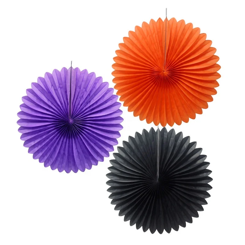 EASTTERN Wholesale Retail Hanging Colorful Round Paper Fans Sunflower for Wall Decorative Party Supplies