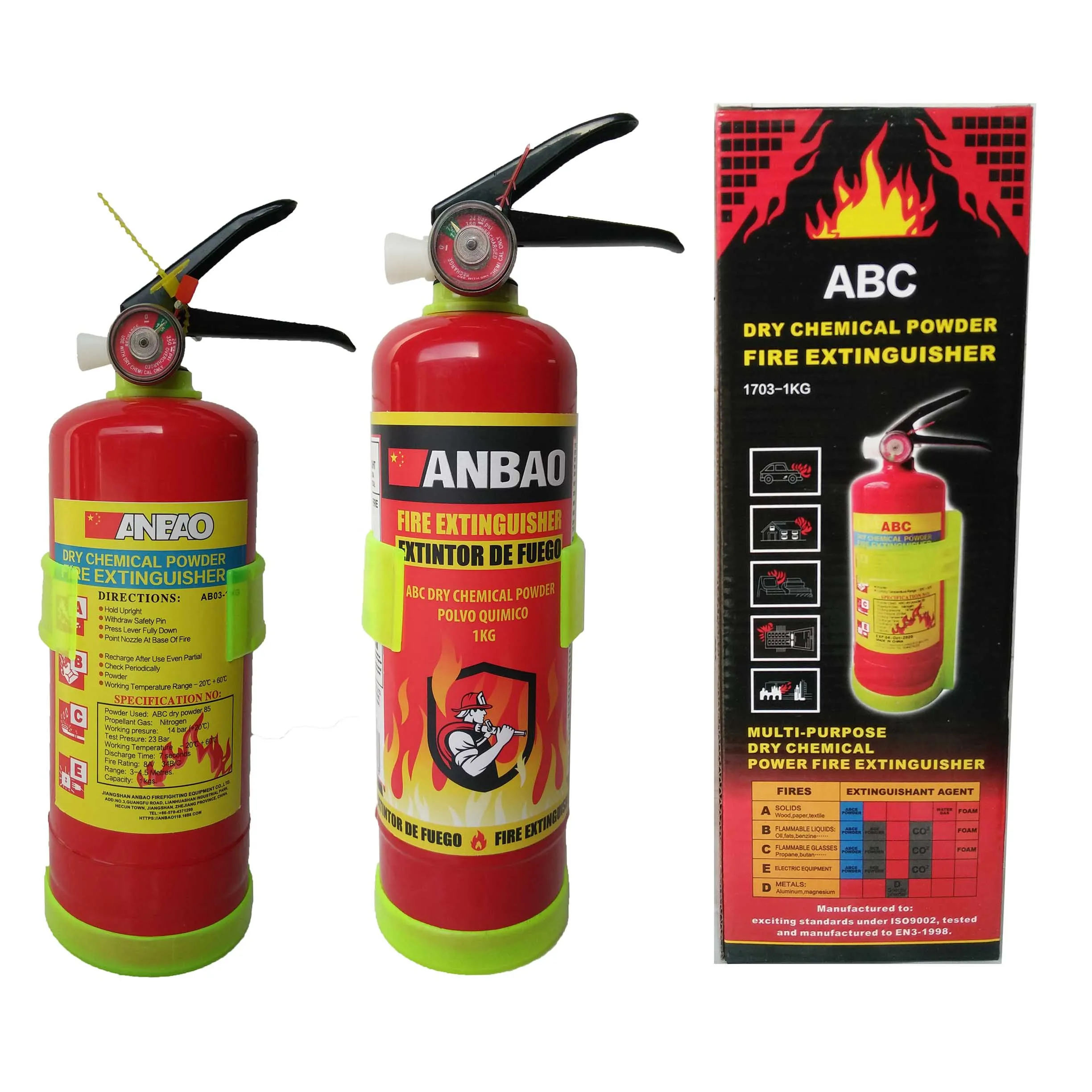 1kg Best price of Dry powder fire extinguisher Kitchen fire extinguisher