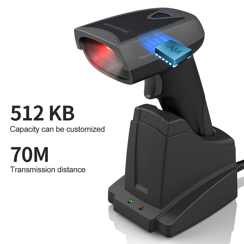 Setlcom Wholesale Wireless Bar Qr code Reader Scanners OEM Handheld 1D 2D Barcode Scanner with Memory