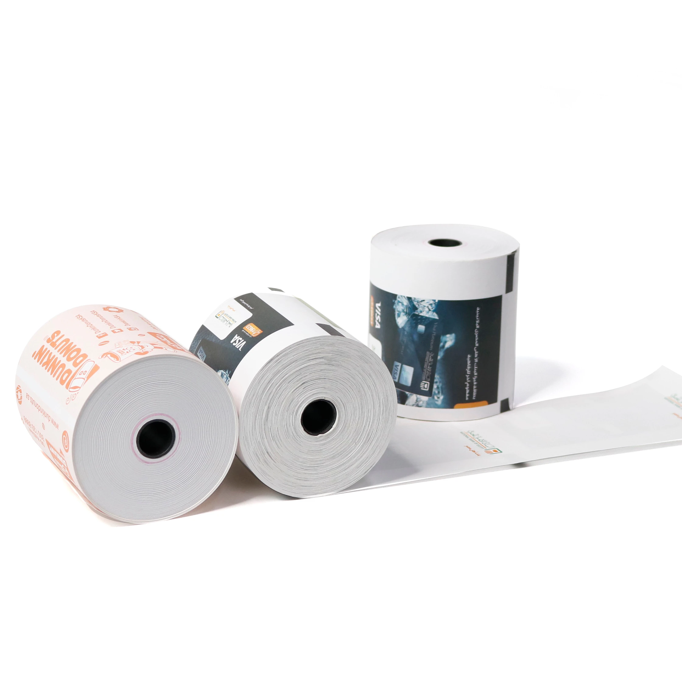 Wholesale 80X80mm Adhesive Bond Parking Cashier Ticket Rolls Stock Matt Thermal Paper