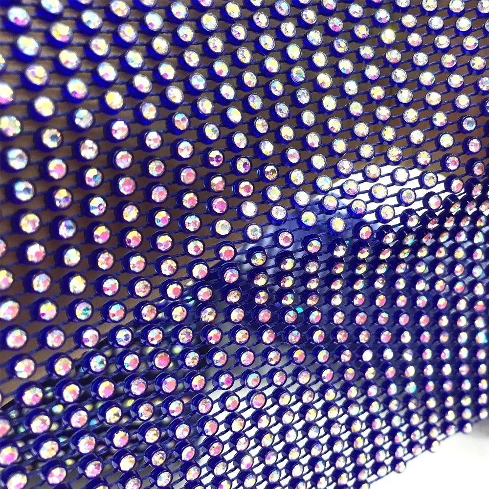 S129 оптовая продажа, разрезаемая эластичная тянущаяся блестящая сетчатая ткань со стразами для рукоделия, Тканевая обувь, аксессуары для сумок
