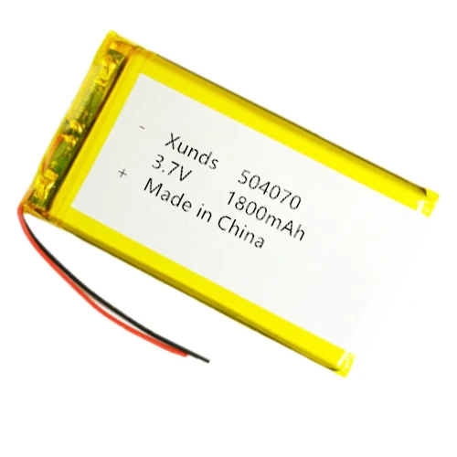 High capacity Li-polymer digital products  1800mah lipo battery 504070 3.7v