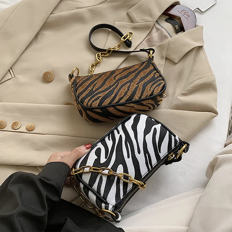 Designer Handbags Famous Brand Leopard Zebra Pattern Purses and Handbags for Women