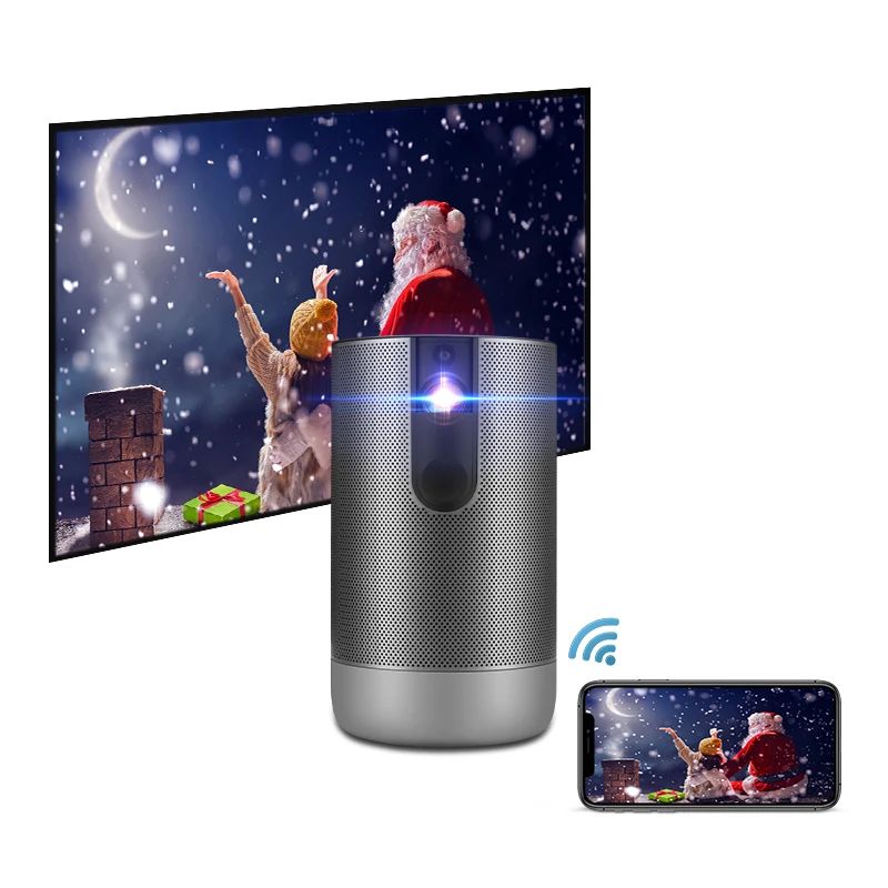 Amazon hot sale christmas mini led home theater wi-fi bluetooth smart phone projector 1080p 3D home theater bathroom projectors
