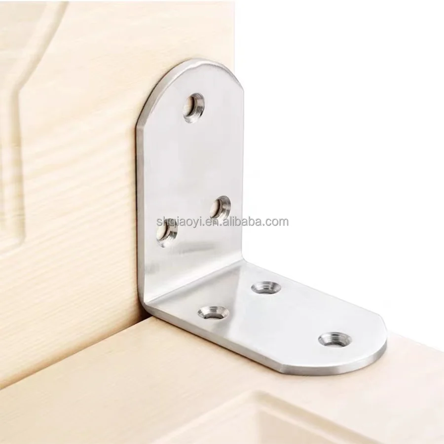 Customized Stainless Steel Fabrication Black l shape Metal bracket