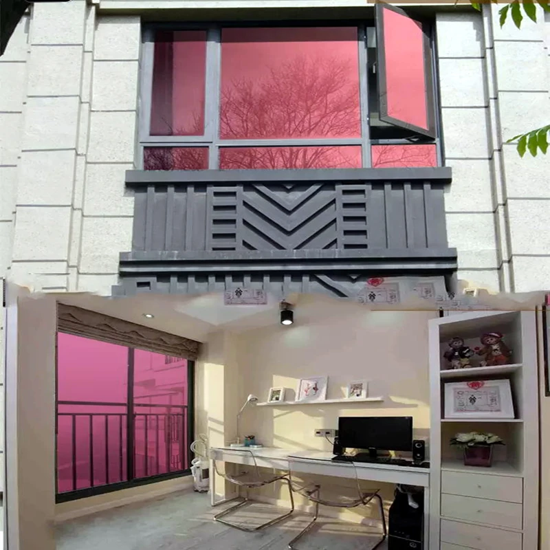 99% UV Rejection Heat Insulation Metallized Polyester Reflective Mylar One Way Mirror Building Window Film