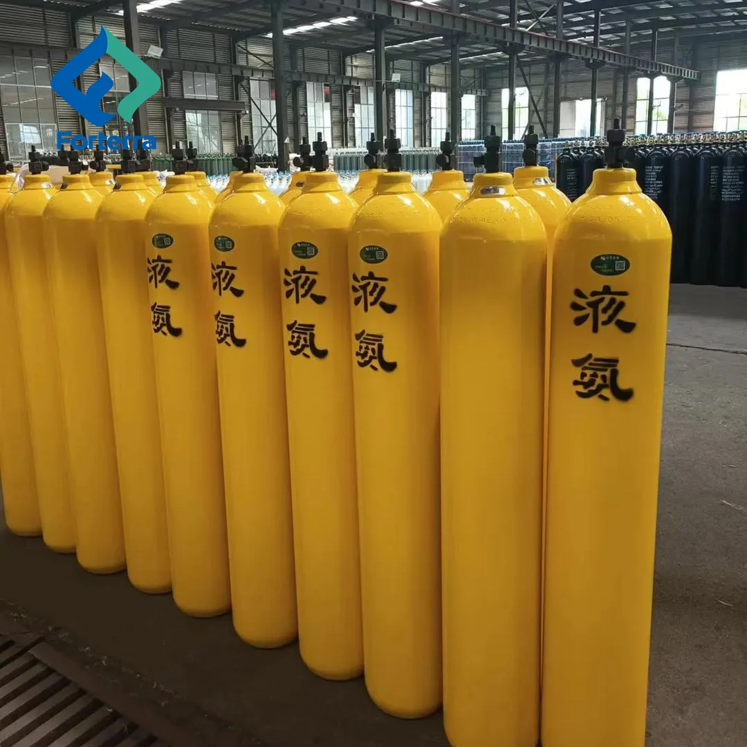 China Supply 99.8% 99.999% Liquid or Anhydrous Ammonia Nh3 Gas Price 40L 20kg Ammonia Gas for Sale
