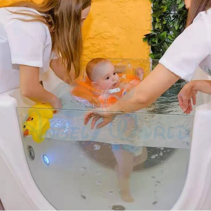 European Style Indoor  Led Lights Baby Spa Bath Freestanding l Massage Bathtub Baby Spa