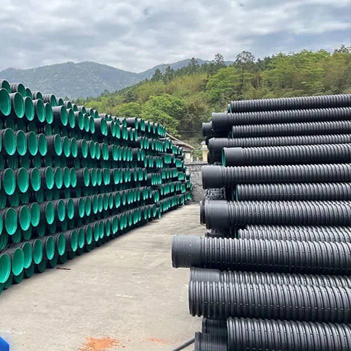 PE diameter 800mm 1000mm plastic drain pipe double wall HDPE drainage pipe