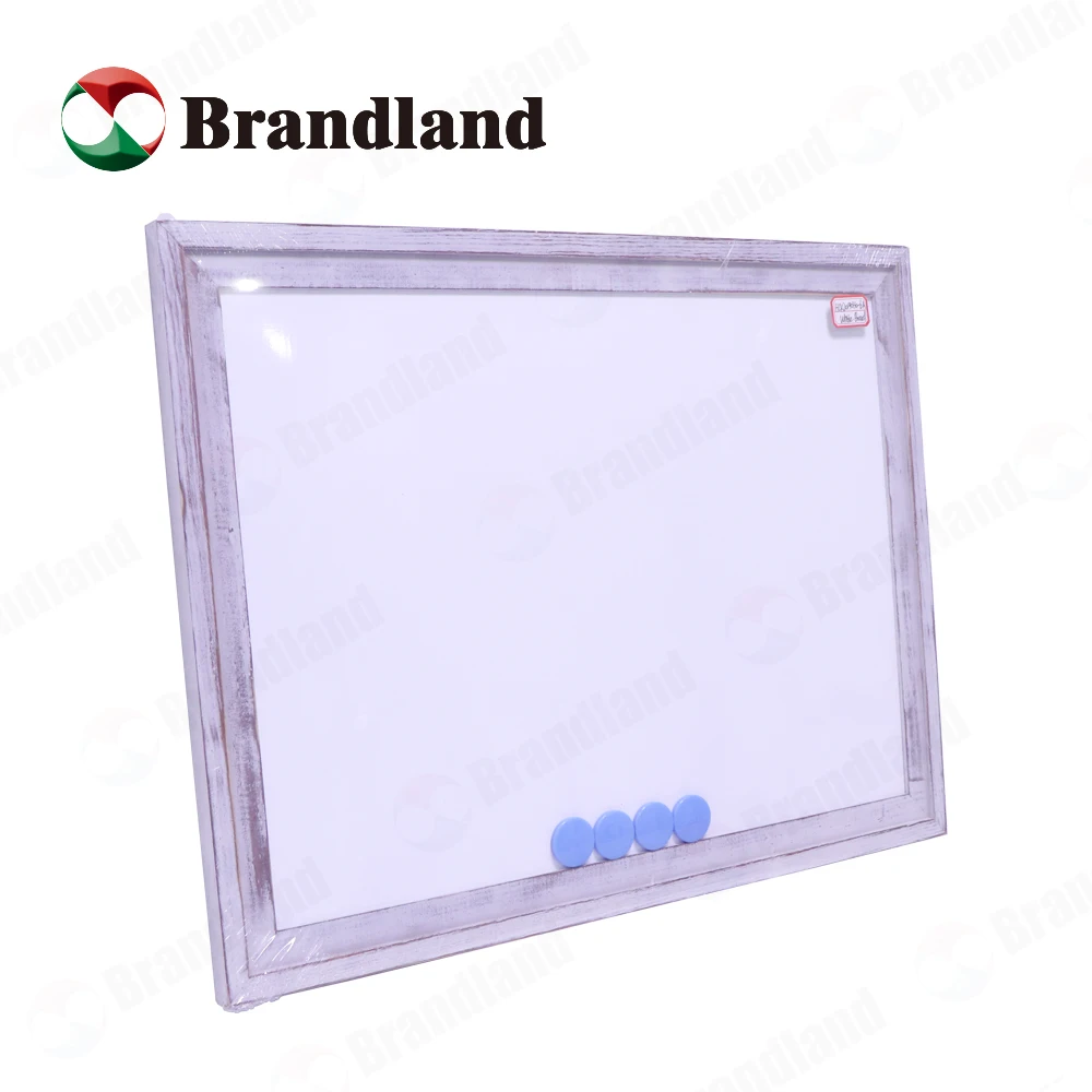 Wholesale Custom common painted wood frame magnetic white board (1600506382993)